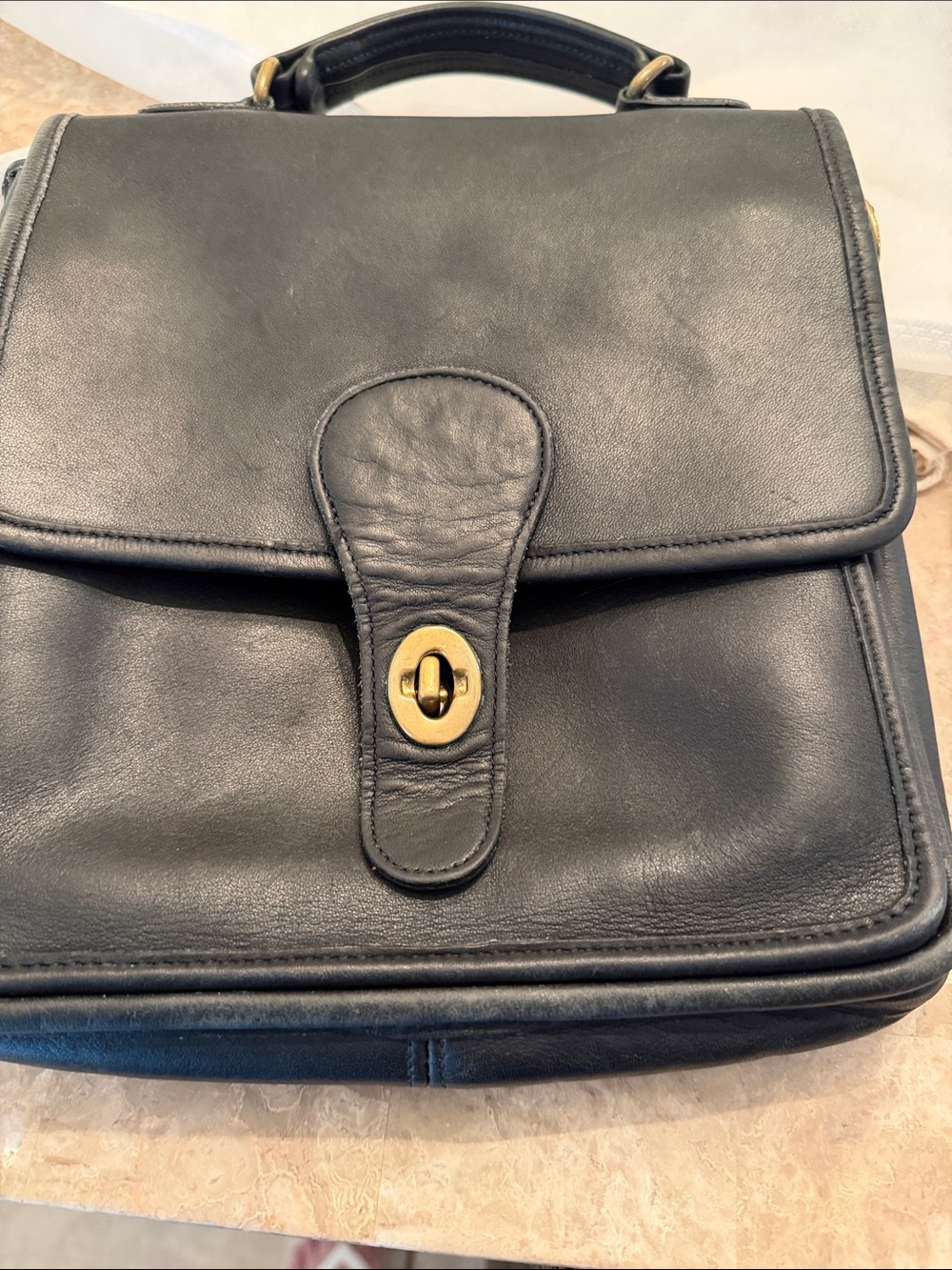 Coach Vintage Station Leather Top-Handle
Bag. Unisex